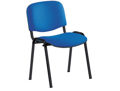Rocada rd-965 Silla Confidente Apilable de Tela Azul, 81 cm Alto, 57 cm Ancho, Uso 5h, Peso Max 100 kg, Certificado UNE 16139