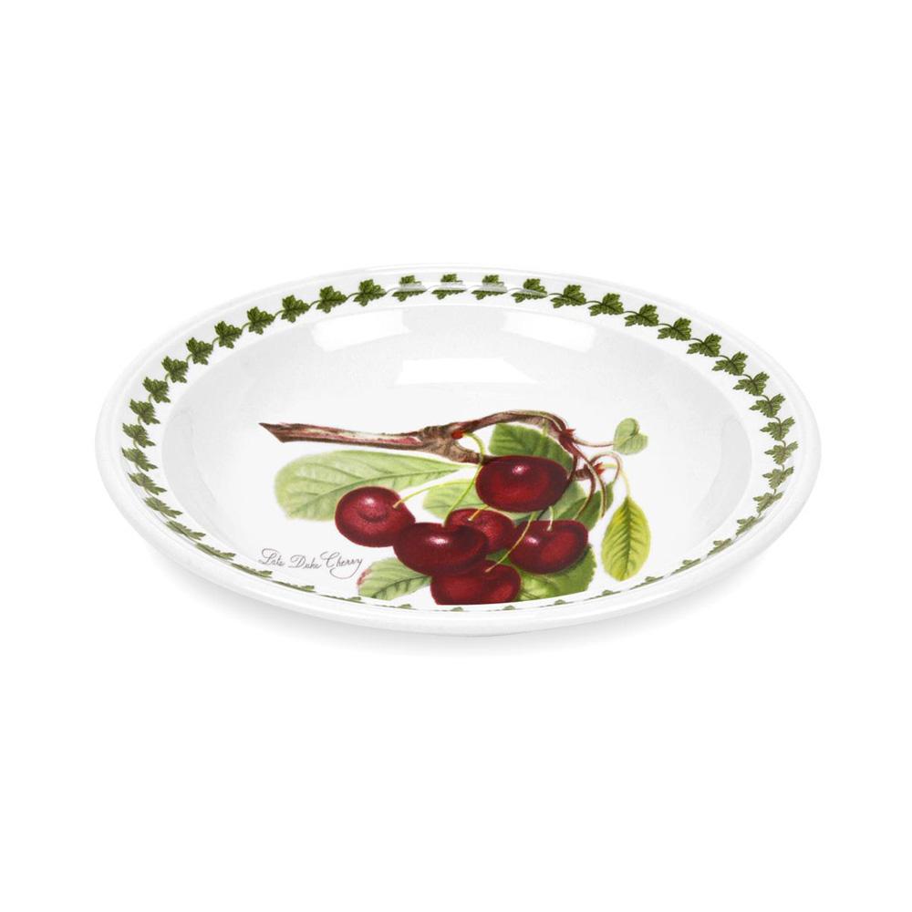 Portmeirion Plato Hondo Cereza 20 cm Colección Pomona Cerámica Juego de 6 Unidades