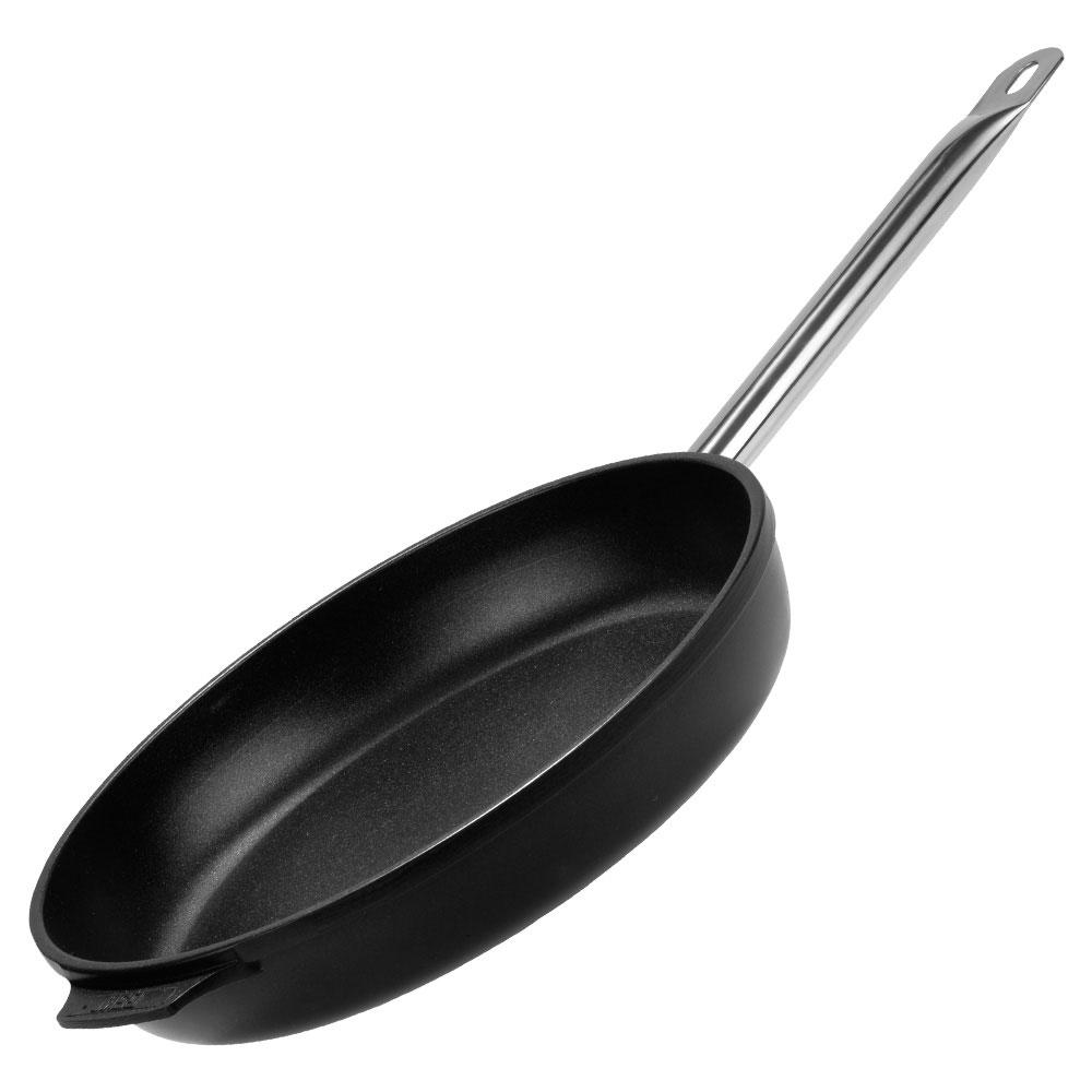 GSW Sartén Titanium Aluminio Fundido 32 cm (3.4L) Apta Todo Tipo Cocinas, Horno, Lavavajillas, Base FerroTherm - Pack 4 Unidades