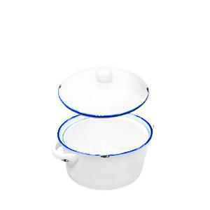 SUMMA Alacena Azul Cazuelita con Tapa 9 cm - Porcelana Marfil y Azul - Colección ALACENA AZUL (4 Unidades)