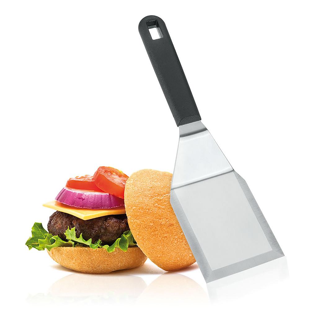 Metaltex Espátula rectangular Plancha, acero inoxidable con mango de polipropileno, 7.5 x 27 cm