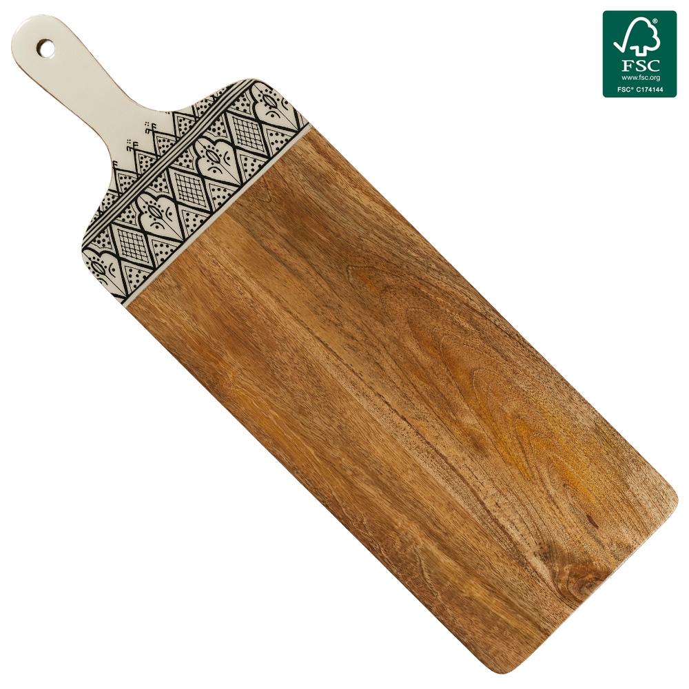 Home Deco Factory Tabla Servir Dune Neg Mirage Madera de Mango 58x19 cm