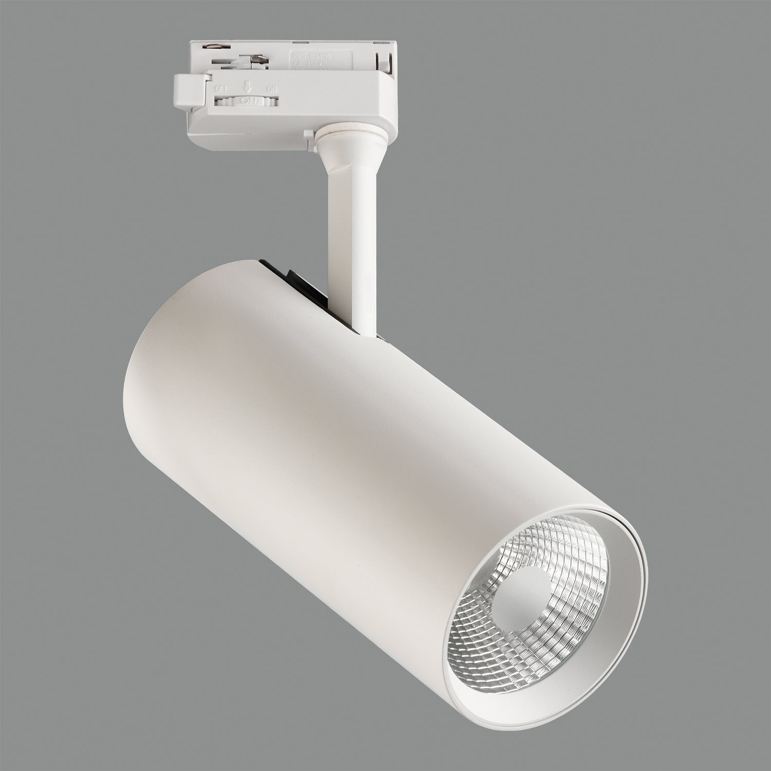 ACB Isquia Track light 4117/9 Blanco texturado, LED COB 27W 3000K 2625lm, CRI95 , Orientable, Trifásico universal R411720B
