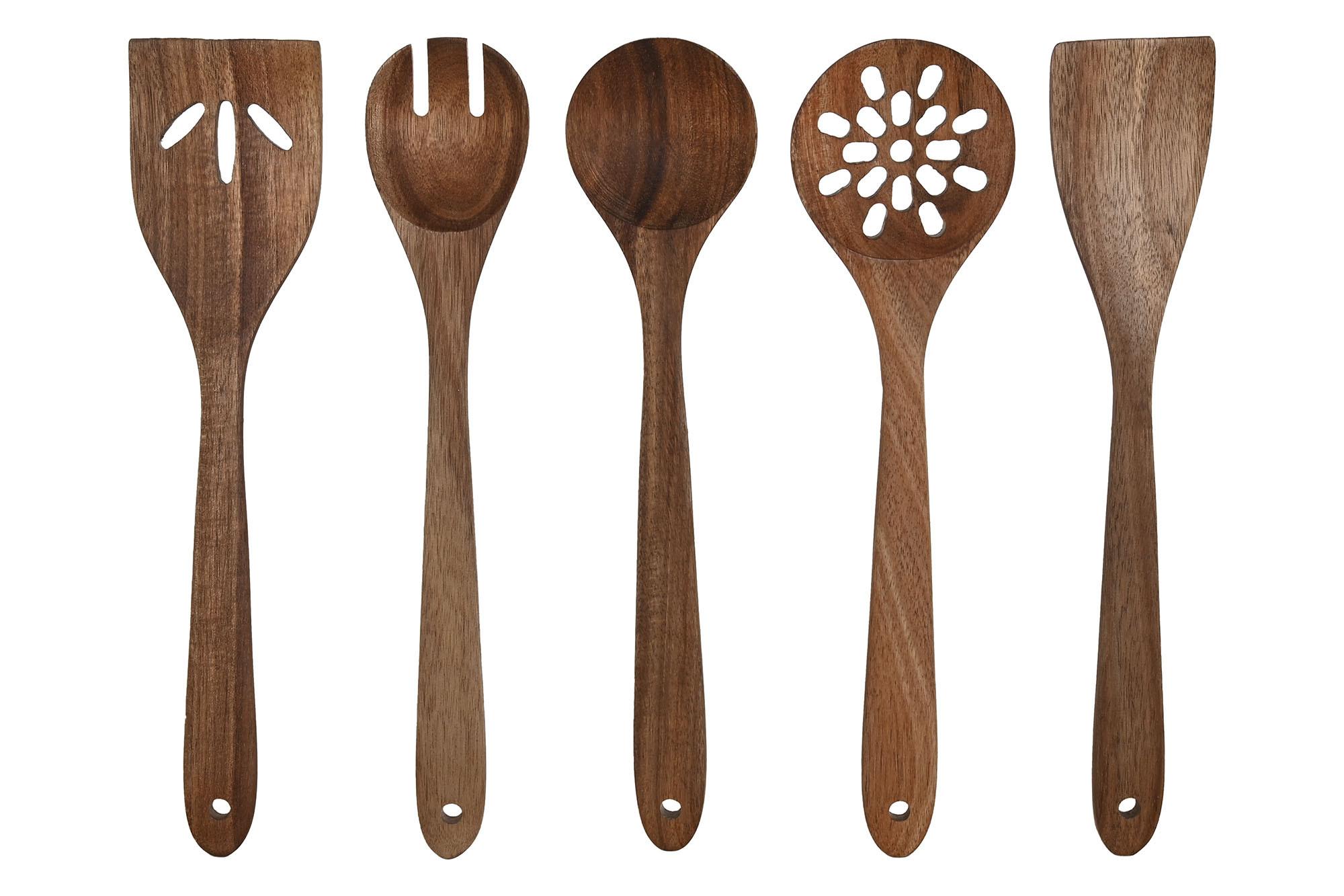 Utensilio Basicos DKD Home Decor Natural 2 x 30.5 x 7 cm (10 Unidades)