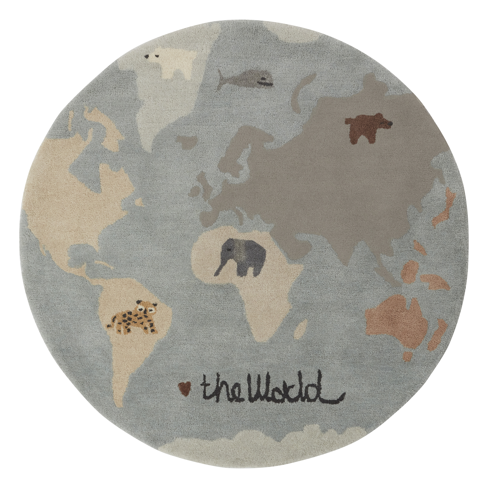 Alfombra infantil The world Ø120 cm Multi