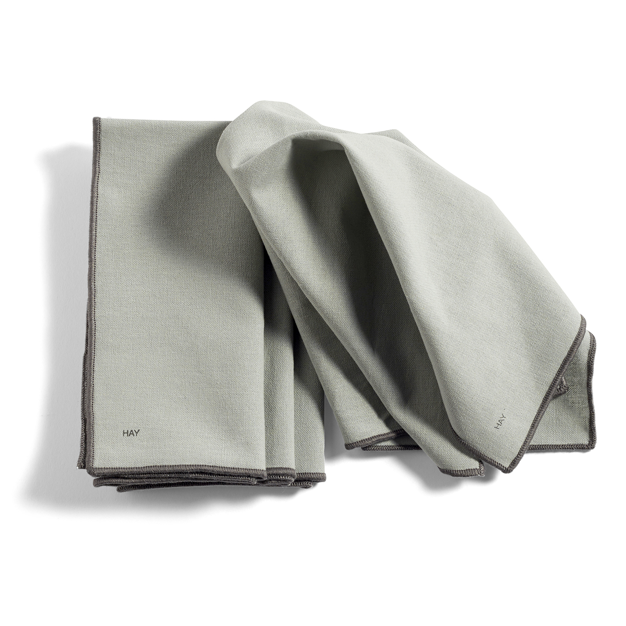 4 Servilletas de tela Contour 40x40 cm Grey