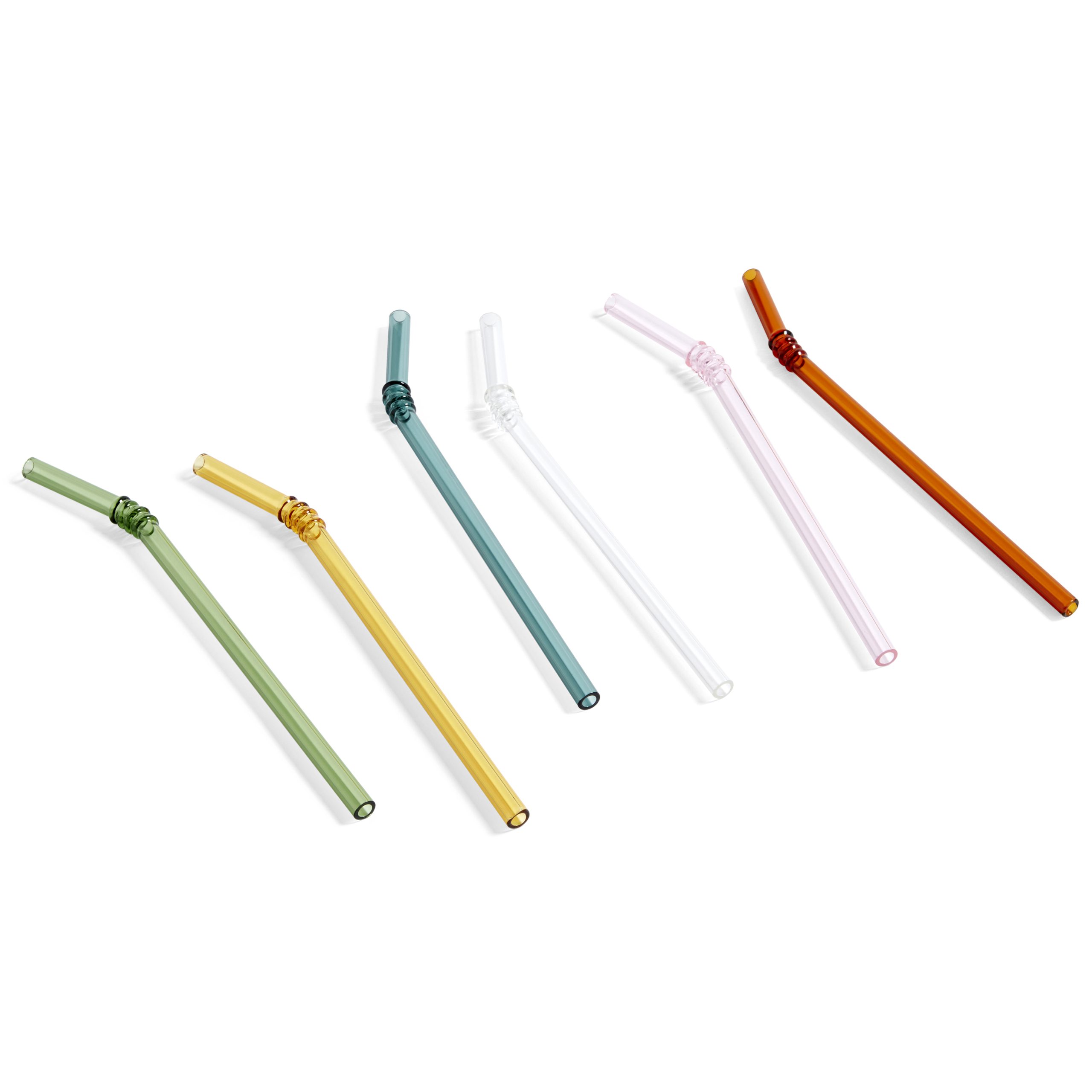 6 Pajitas Sip Swirl Multi