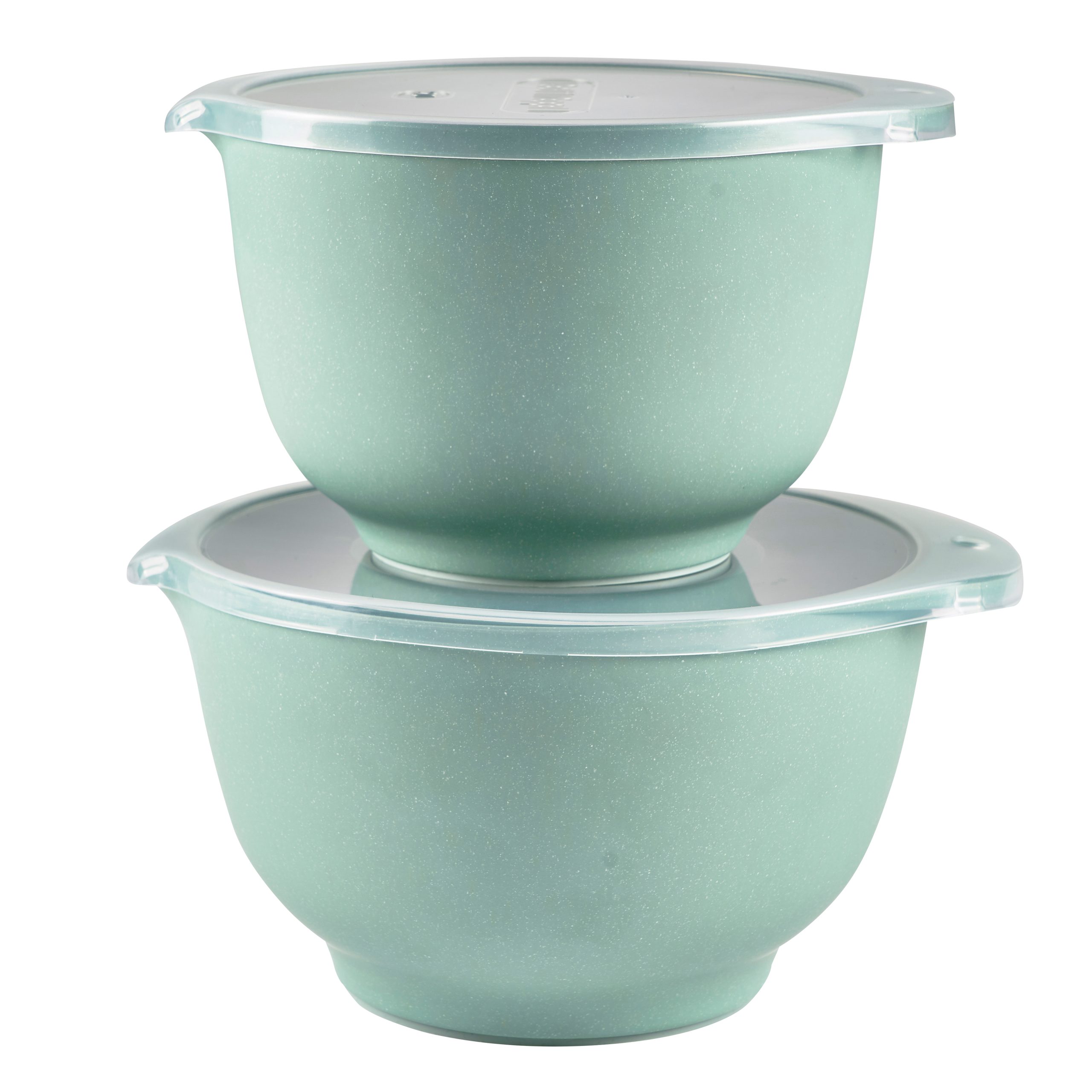 Set de 2 boles con tapa mate Margrethe Pebble green