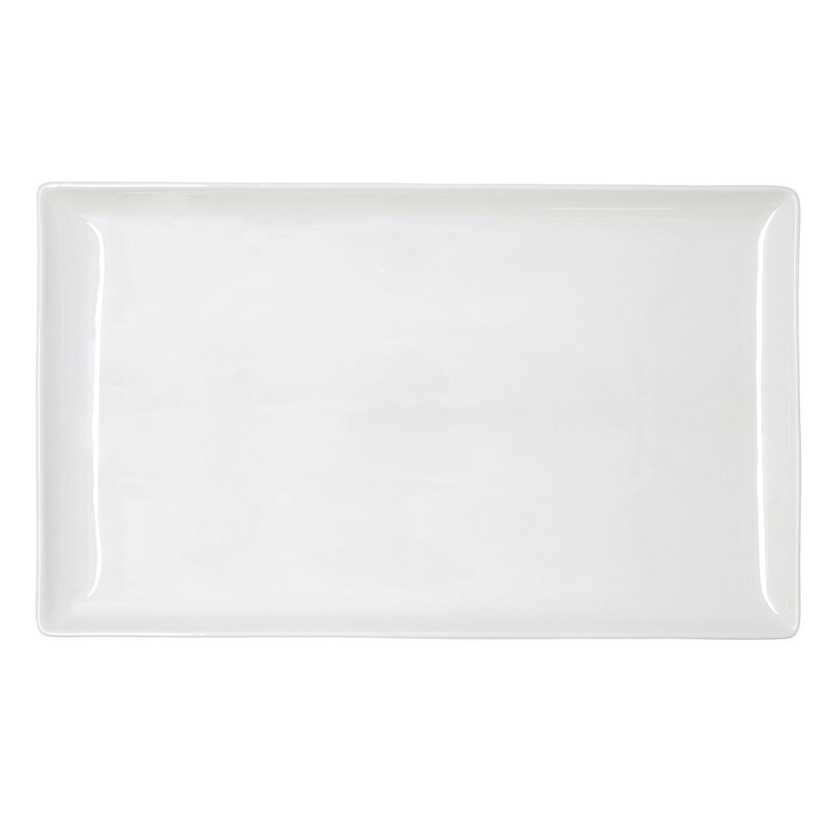 Bidasoa Fuente Rectangular Harmony Hydrozero de Porcelana, Apilable, Apta Microondas y Lavavajillas, 35x21 cm