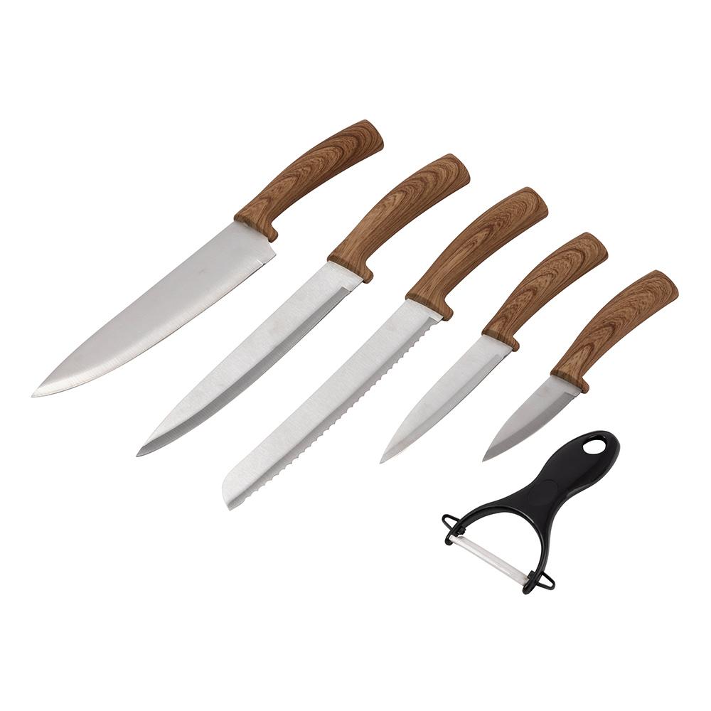 San Ignacio Juego de cuchillos 5 piezas acero inoxidable - Chef, panero, trinchador, multiusos y pelador