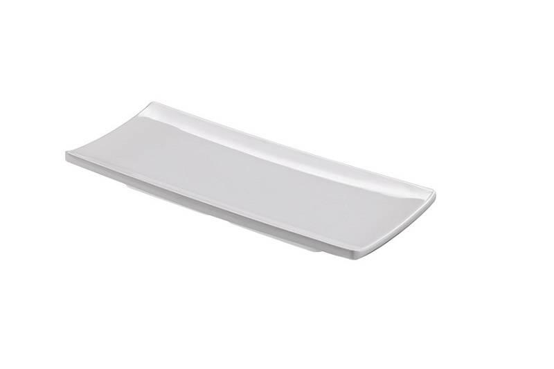 Leone Fuente Rectangular de Melamina 100% - Ideal para Servir Comida, Apta Lavavajillas, 33x12x2 cm, Temperatura Máx. 70°C - No Horno/Microondas