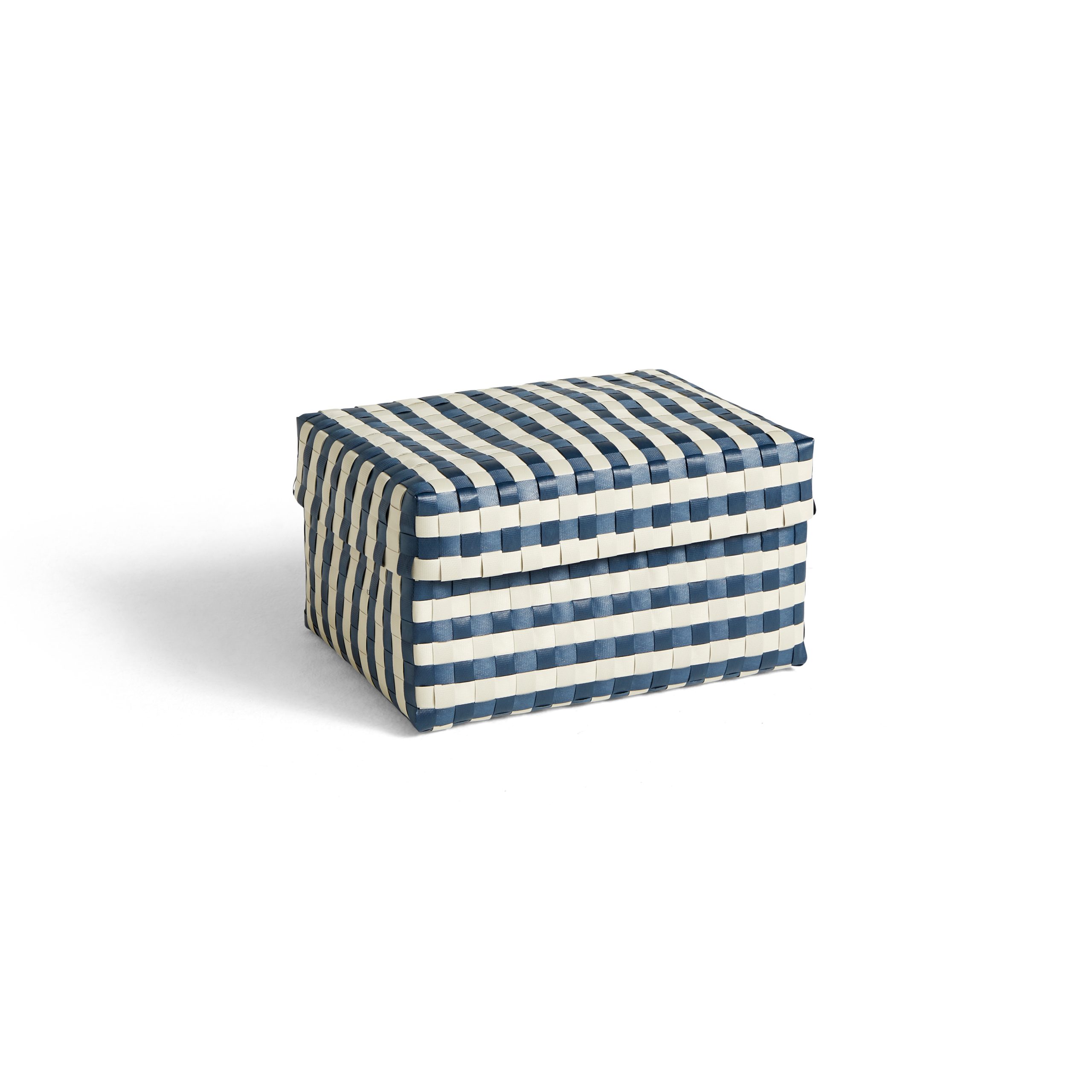 Cesta Maxim Stripe Box M 24x33,5 cm azul-arena