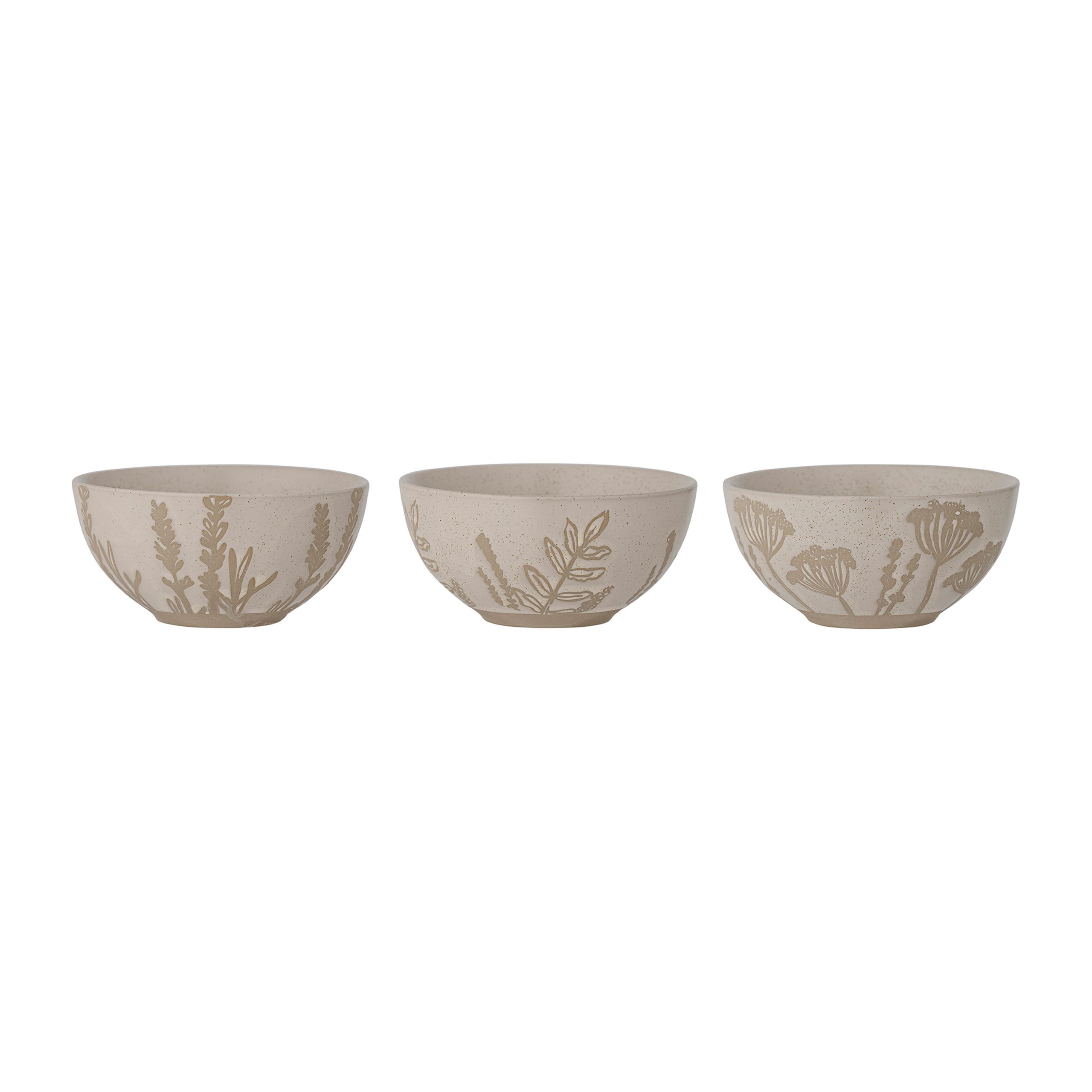 Set de 3 boles Primrose Ø11,5 cm natural