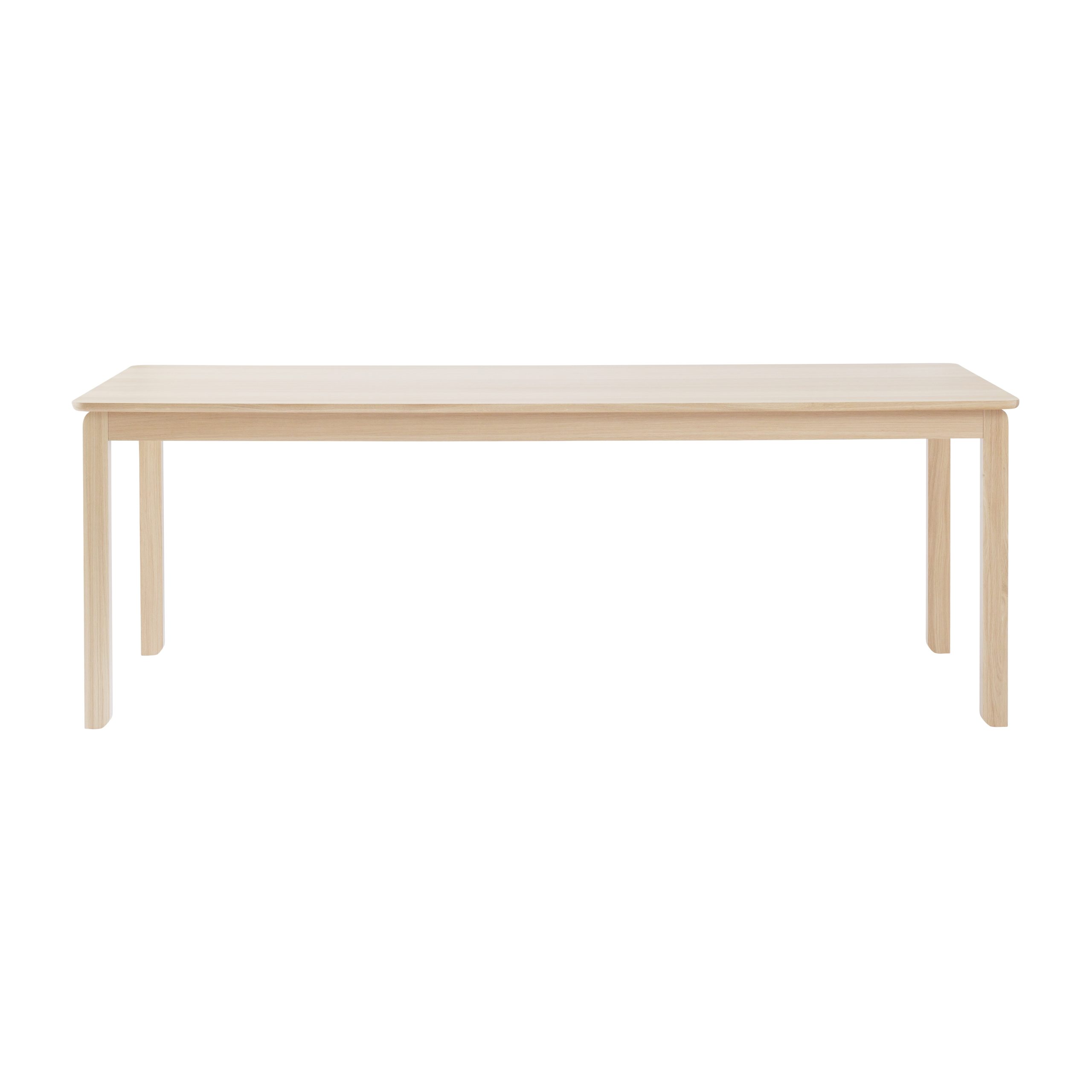 Mesa Alfred 90x220 cm Roble pigmentado blanco