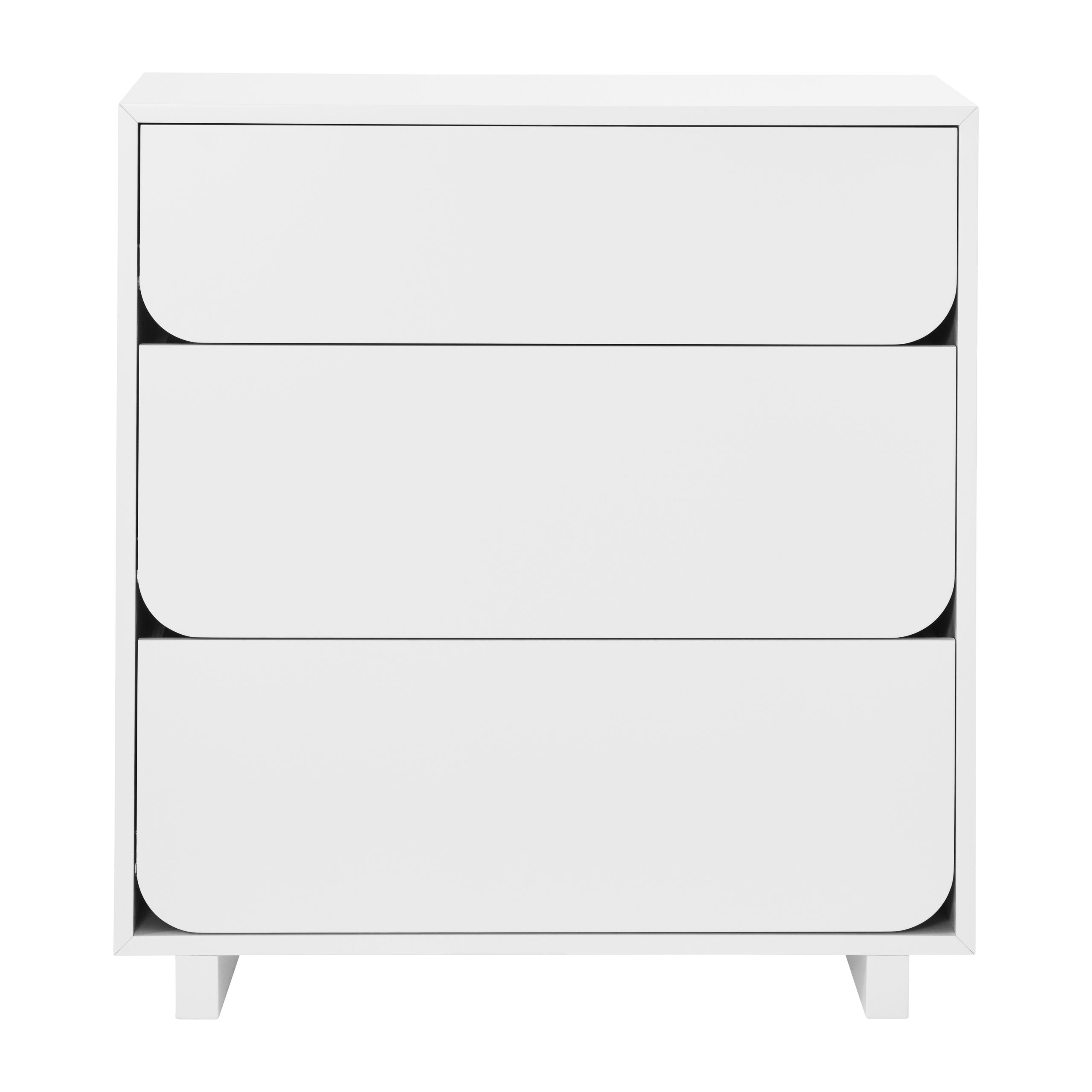 Cómoda Vidja baja 3 cajones blanco