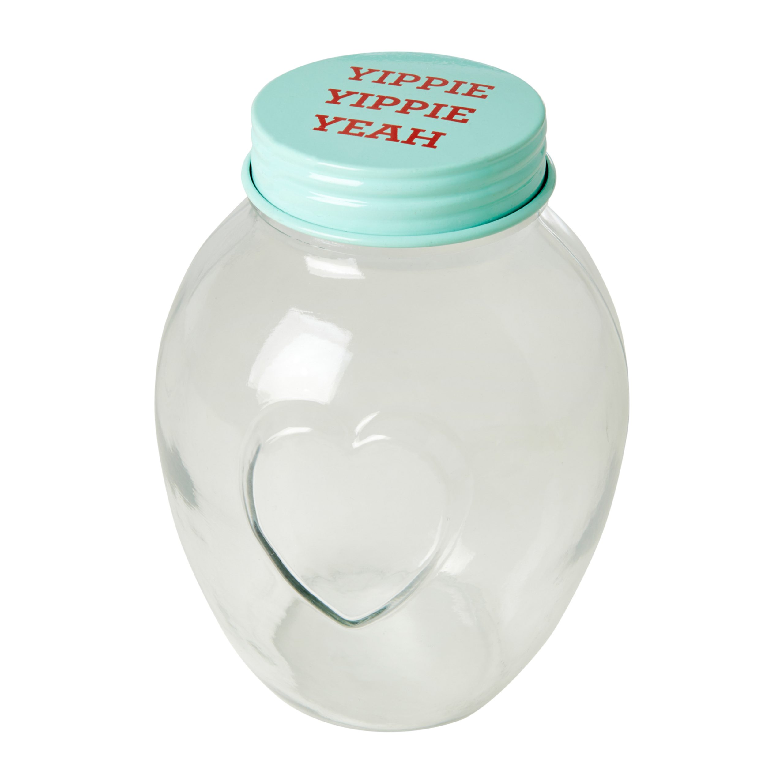 Bote de cristal con tapa Rice mediano 1,4 L Mint