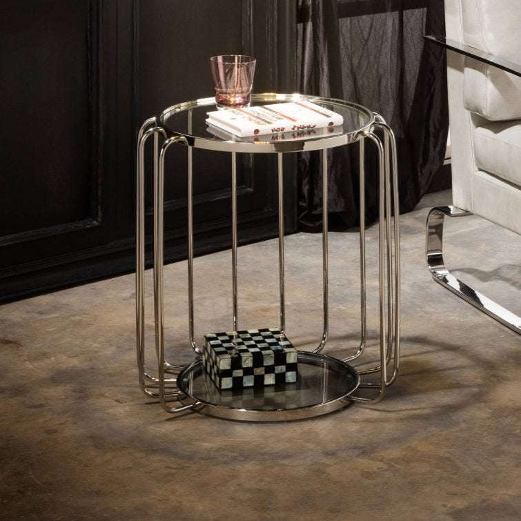 Schuller Hadas Mesa auxiliar redonda de acero Ø50 296243