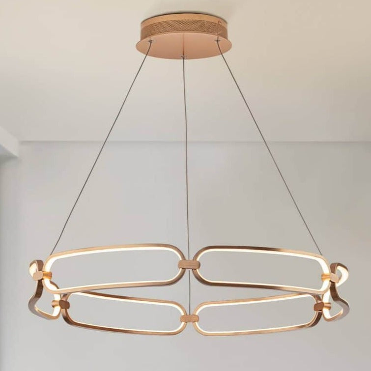 Schuller Colette Lámpara de techo colgante LED dorada Ø80 786966