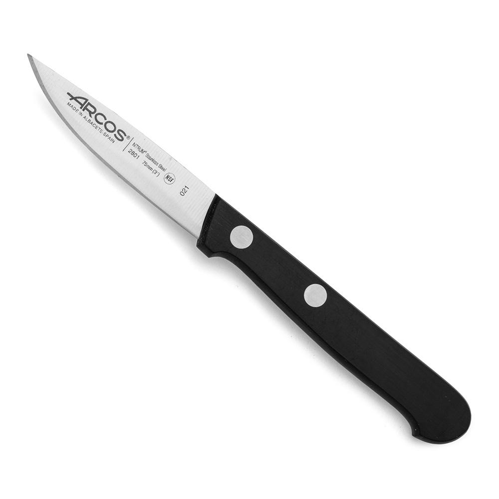 Arcos Cuchillo Mondador Serie Universal 75mm Acero Nitrum® Mango Acero Inoxidable BactiProof Silver