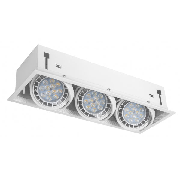 Fabrilamp Cesar Foco Kardan Empotrar 3xr111 Blanco 17,2x48 Bombillas No Incluidas 92383001
