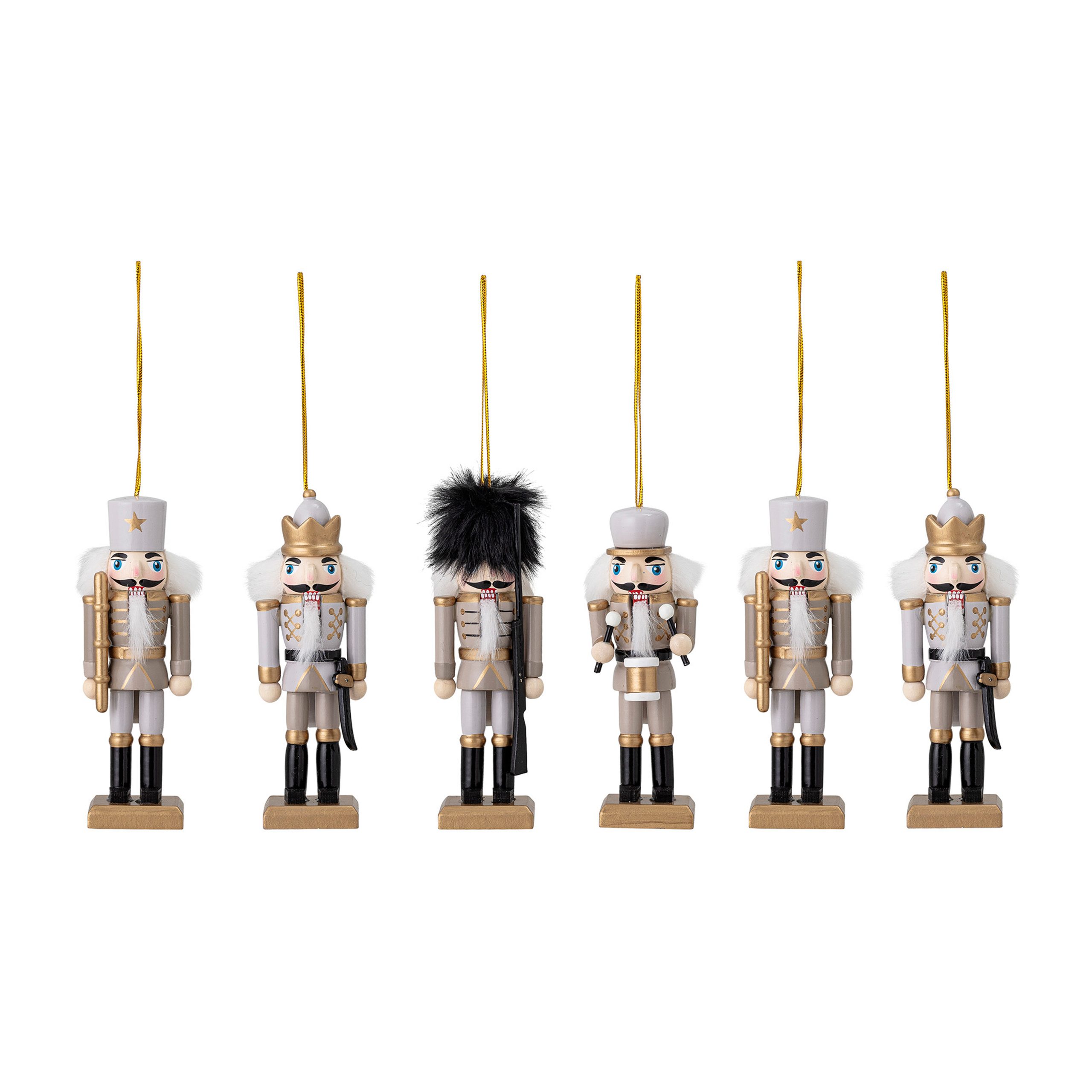 Set de 6 colgantes navideños Bloomingville Gold