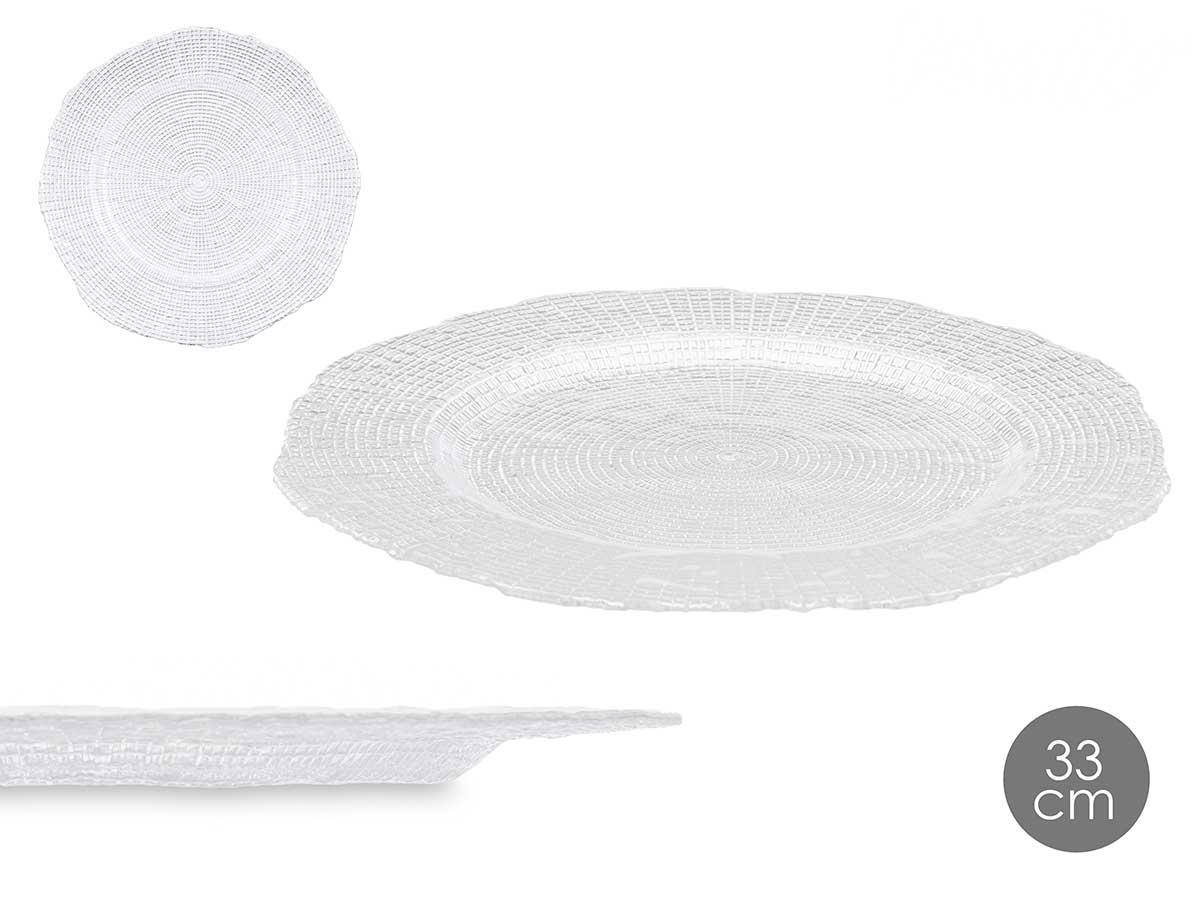 Vivalto Bajo Plato de Cristal 33 cm (12 Unidades)