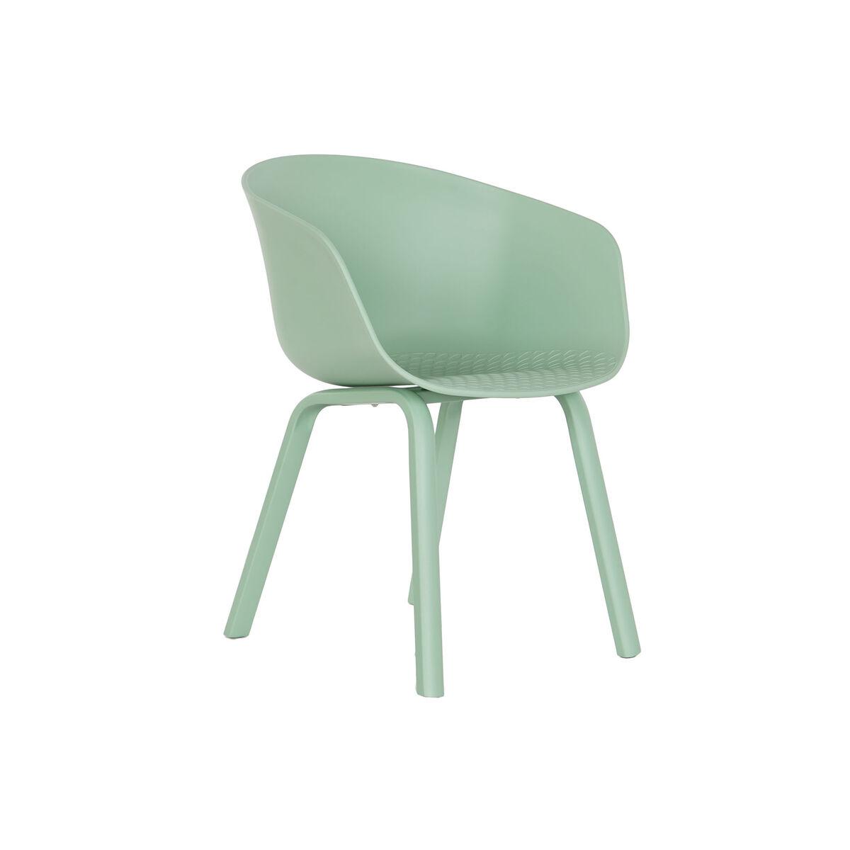 DKD Home Decor Silla Scandi Verde Menta PP/Metal 52 x 78 x 60 cm Altura Asiento 45 cm Desmontable