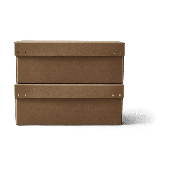 Caja de almacenamiento Ordinary, 2-pack Brown