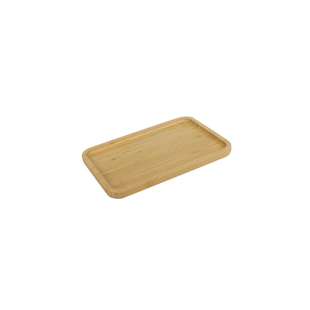 Leone Bandeja Rectangular Bambú 12X24X1,5 Apta para Alimentos