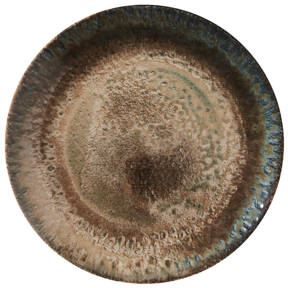 Avet Plato Llano Stoneware de 27 cm de Diámetro, Colección Crater - Pack de 6 Unidades