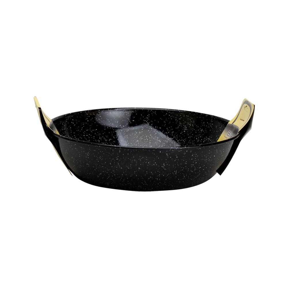 Garcima Paella Honda La Ideal con Asas 40 cm 8,9 L Esmalte Vitrificado Apta Cocinas y Horno Pack 4 Unidades