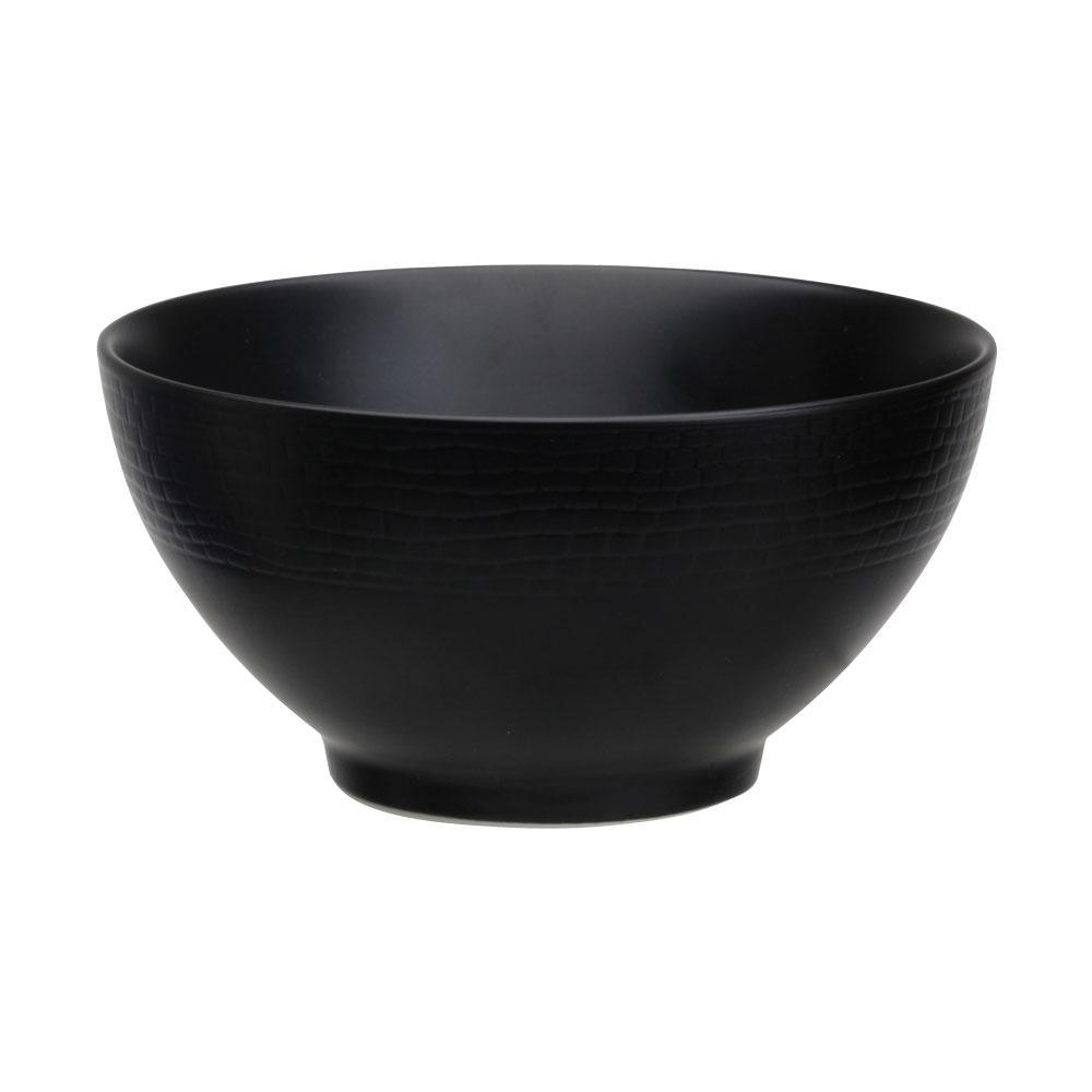 Avet Bol Lohan Black Negro 6 Unidades, Capacidad 650ml, Ø 14,5cm, H 7cm, Acabado Semi Mate, Relieve Adoquines