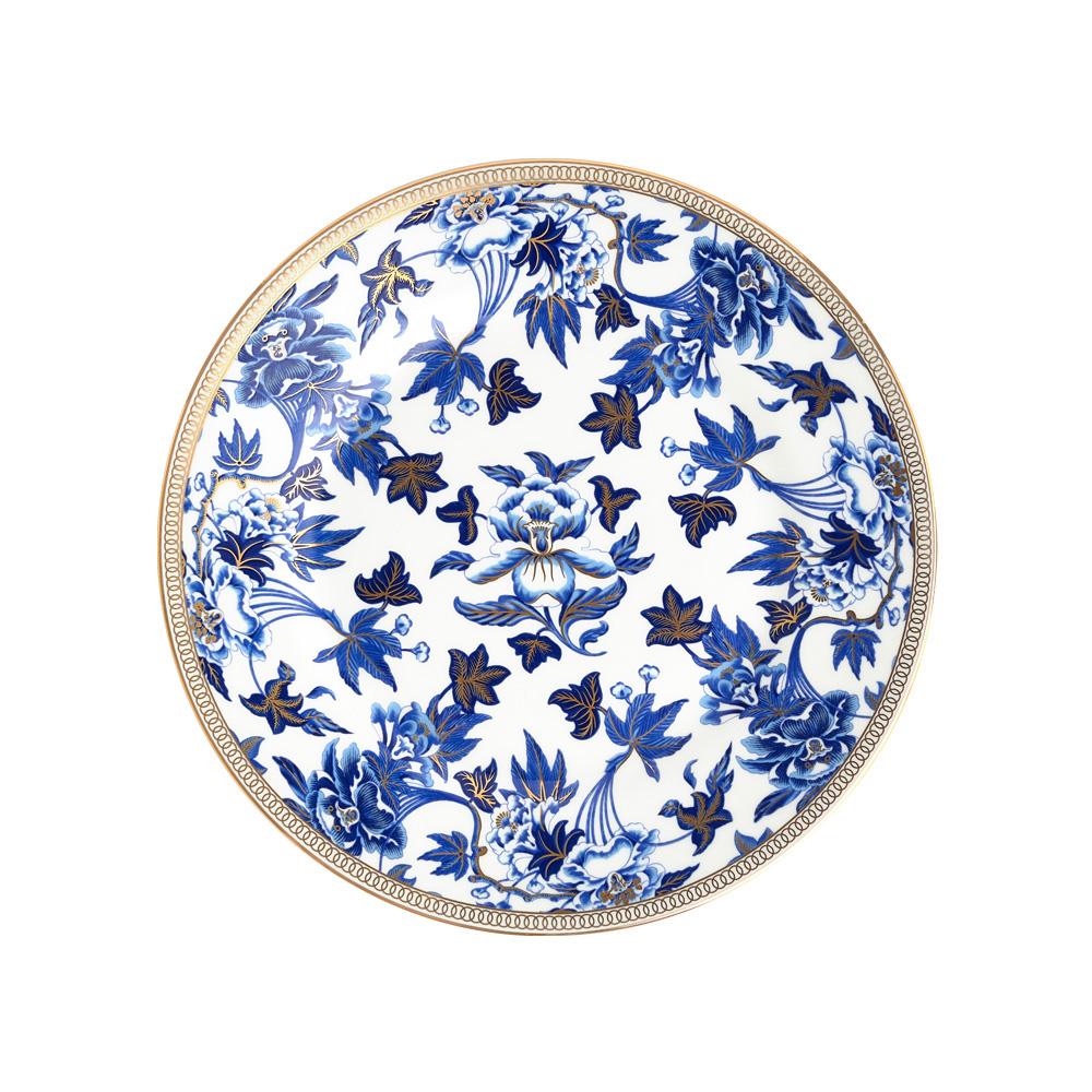 Wedgwood Plato Pastas Hibiscus 20 cm - Juego de 4 Unidades con Detalles de Oro 22 Quilates