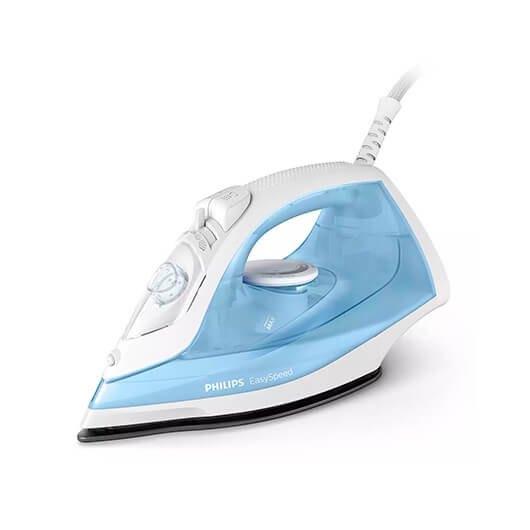 Philips GC1740/20 Plancha de Vapor Easyspeed Azul Claro, Suela Cerámica, Sistema Antigoteo, Depósito 270ml, 2000W