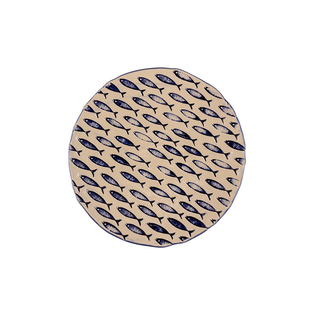 Le coq Plato de Gres Thalassios 29 cm Set de 6 unidades - Apto para lavavajillas y microondas, resistente a arañazos