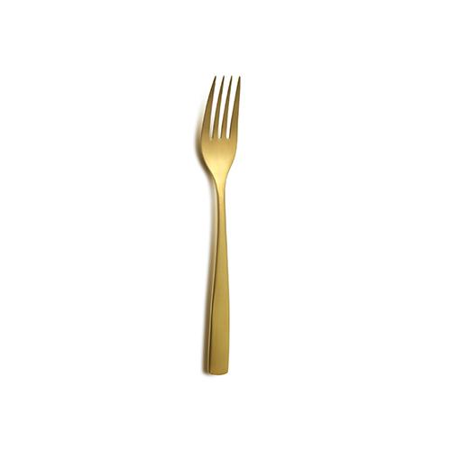 SUMMA Sinxelo Tenedor Mesa 205 mm Oro - Acero Inoxidable 18%, Colección Sinxelo (12 Unidades)