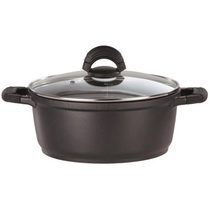 GSW GSW4005643458283 Cacerola SILCOGUSS de Aluminio Fundido 28 cm para Inducción Negra