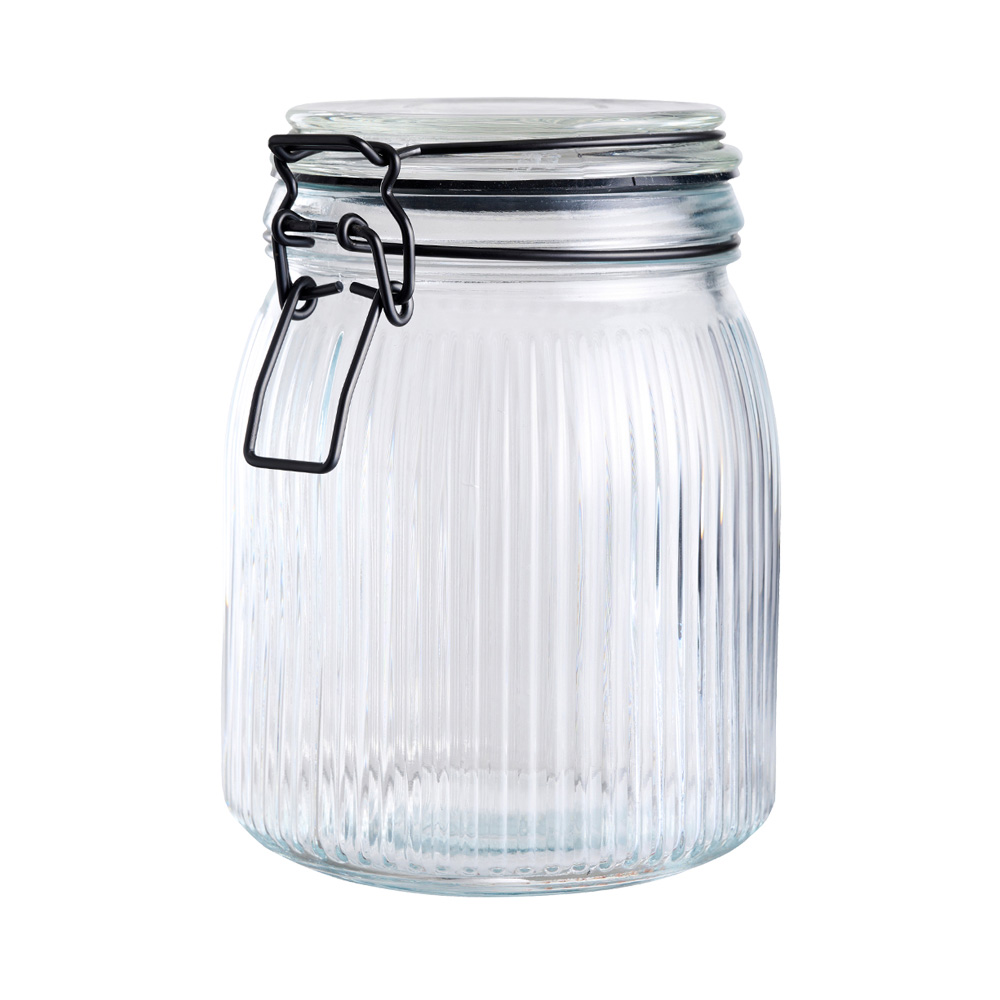 Day Bote de Conserva 900 Ml Vidrio con Relieve y Cierre Mecánico