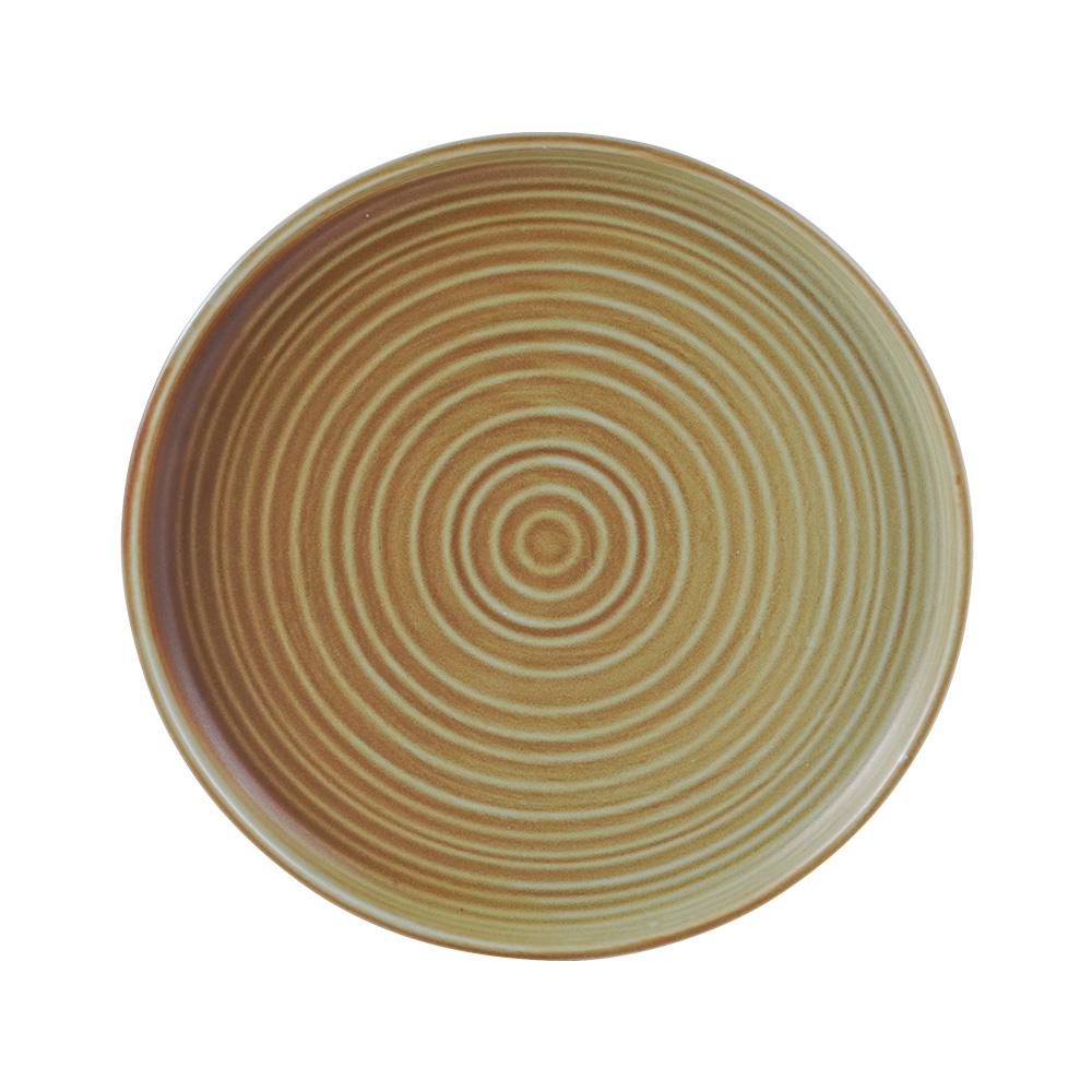 Avet Plato de Postre Diámetro 21 cm - Colección Fusion Brown Acabado Mate con Esmaltado Irregular (Juego de 6 Piezas)