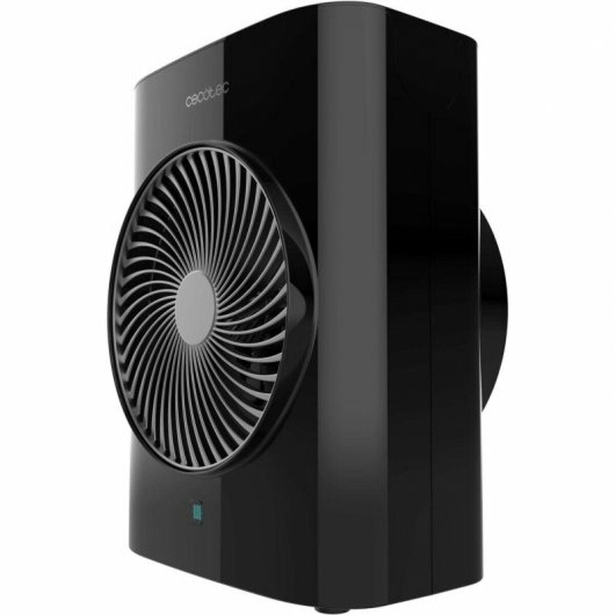Cecotec 08254 Termoventilador Calefactor Eléctrico Portátil Negro 2000W con Termostato Regulable, Silencioso y Protección Total