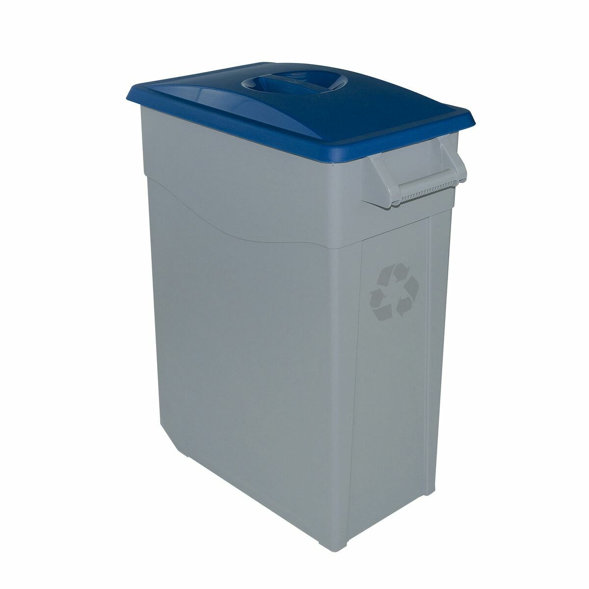 Denox Cubo Basura Reciclaje 65L Cerrado Azul - 29 x 67 x 59 cm (2 Unidades)