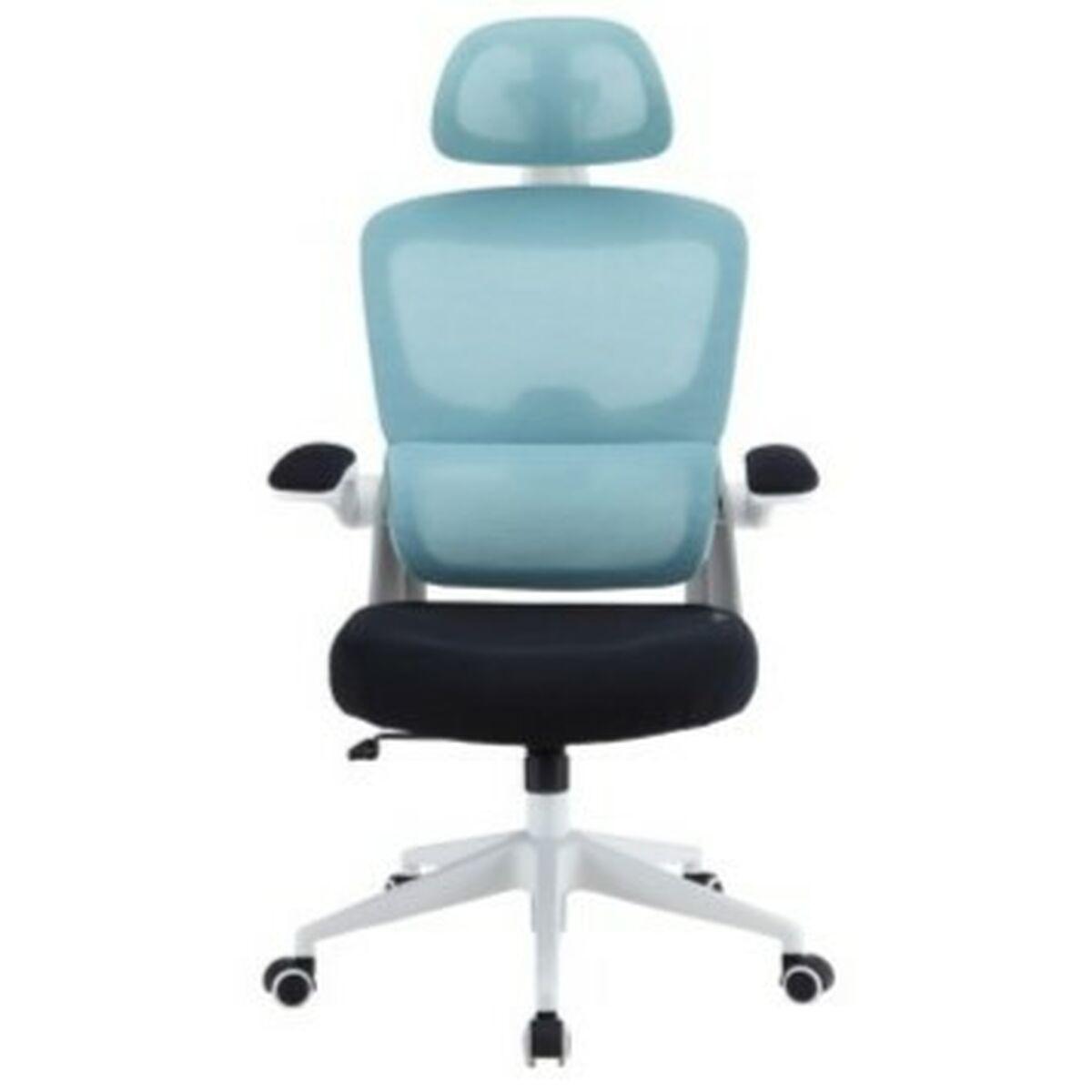 Woxter GM26-108 Silla Ergonómica Ergo Azul con Altura Ajustable, Soporte Cervical y Lumbar, Reposabrazos Abatibles, Malla Transpirable