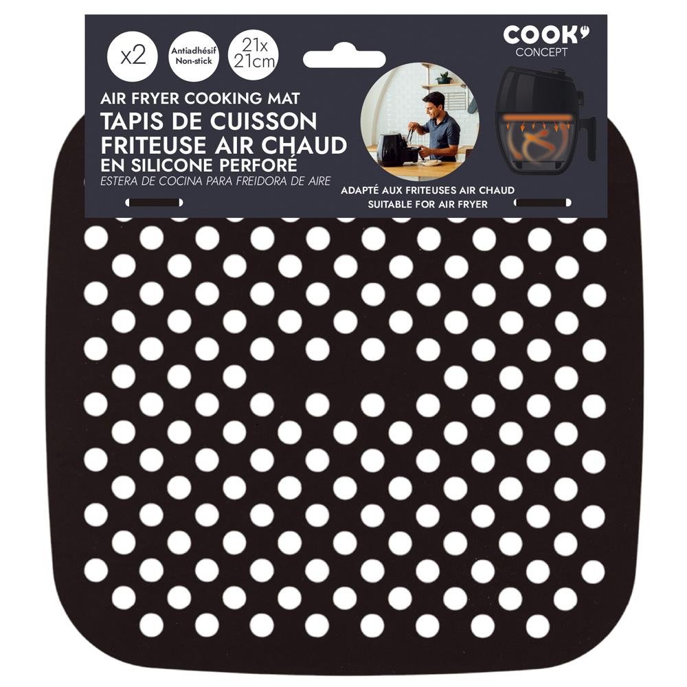 Cook Concept Juego de 2 Esterillas Reutilizables para Freidora de Aire
