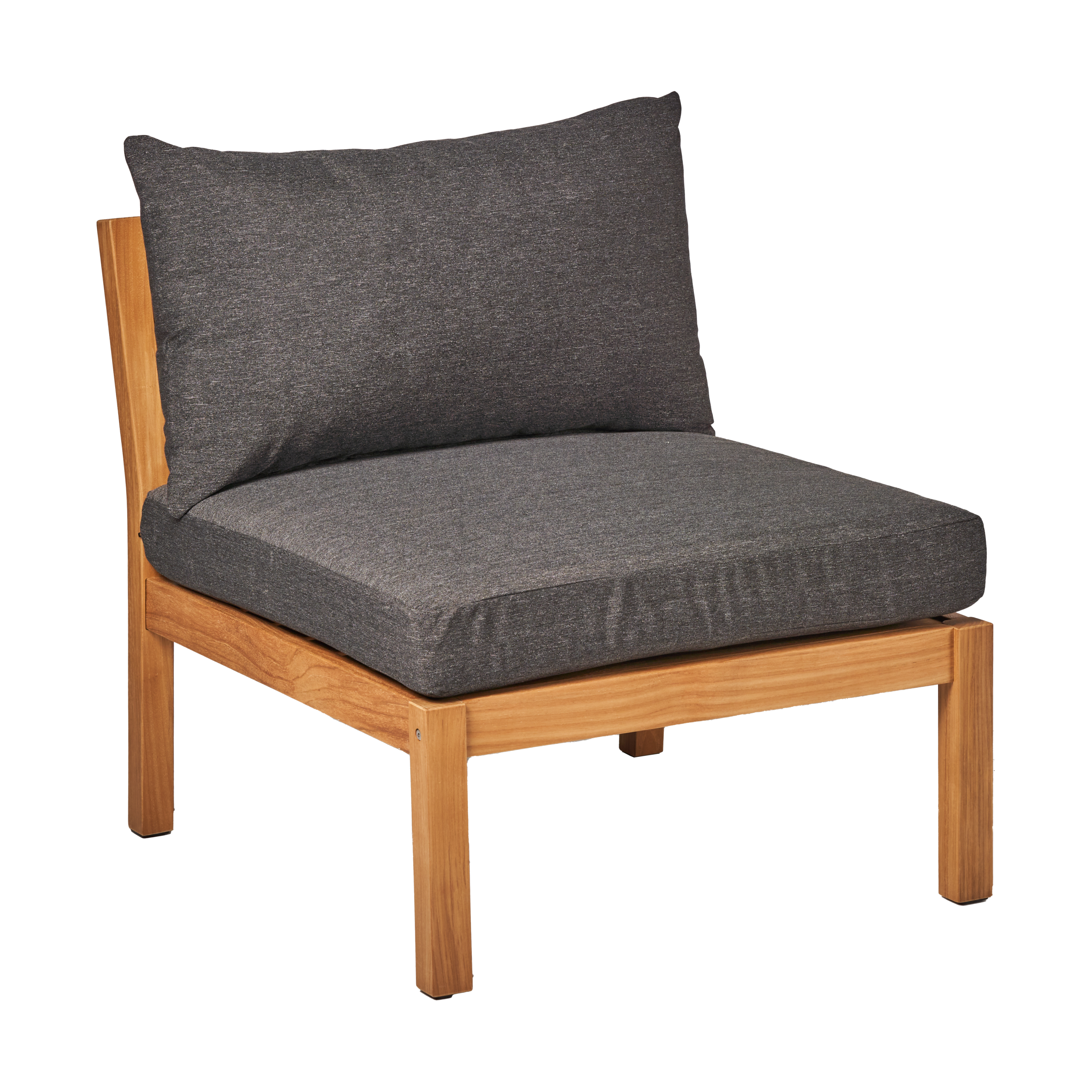 Módulo de sofá parte central Stockaryd teak/dark grey