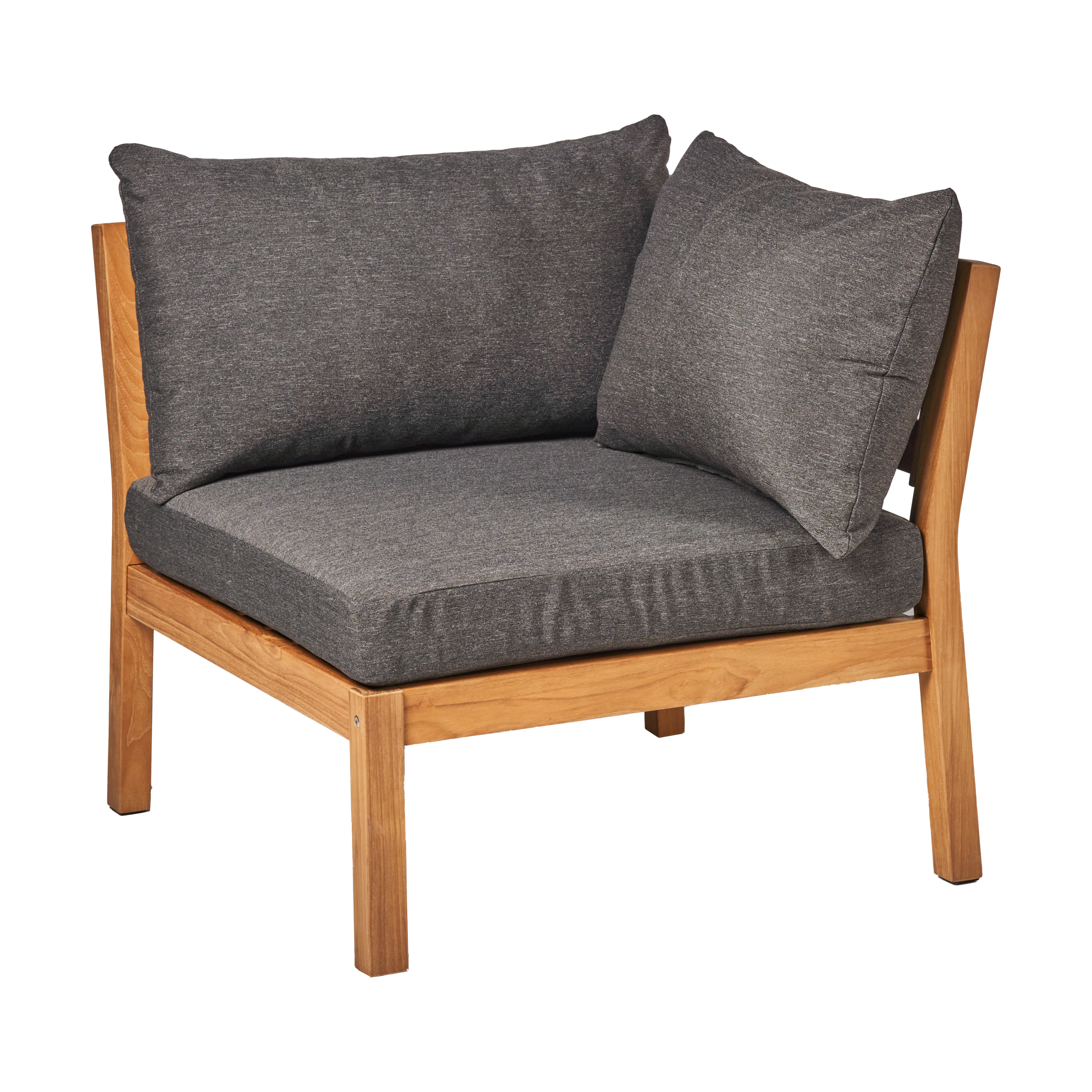 Módulo de sofá parte esquina Stockaryd teak/dark grey