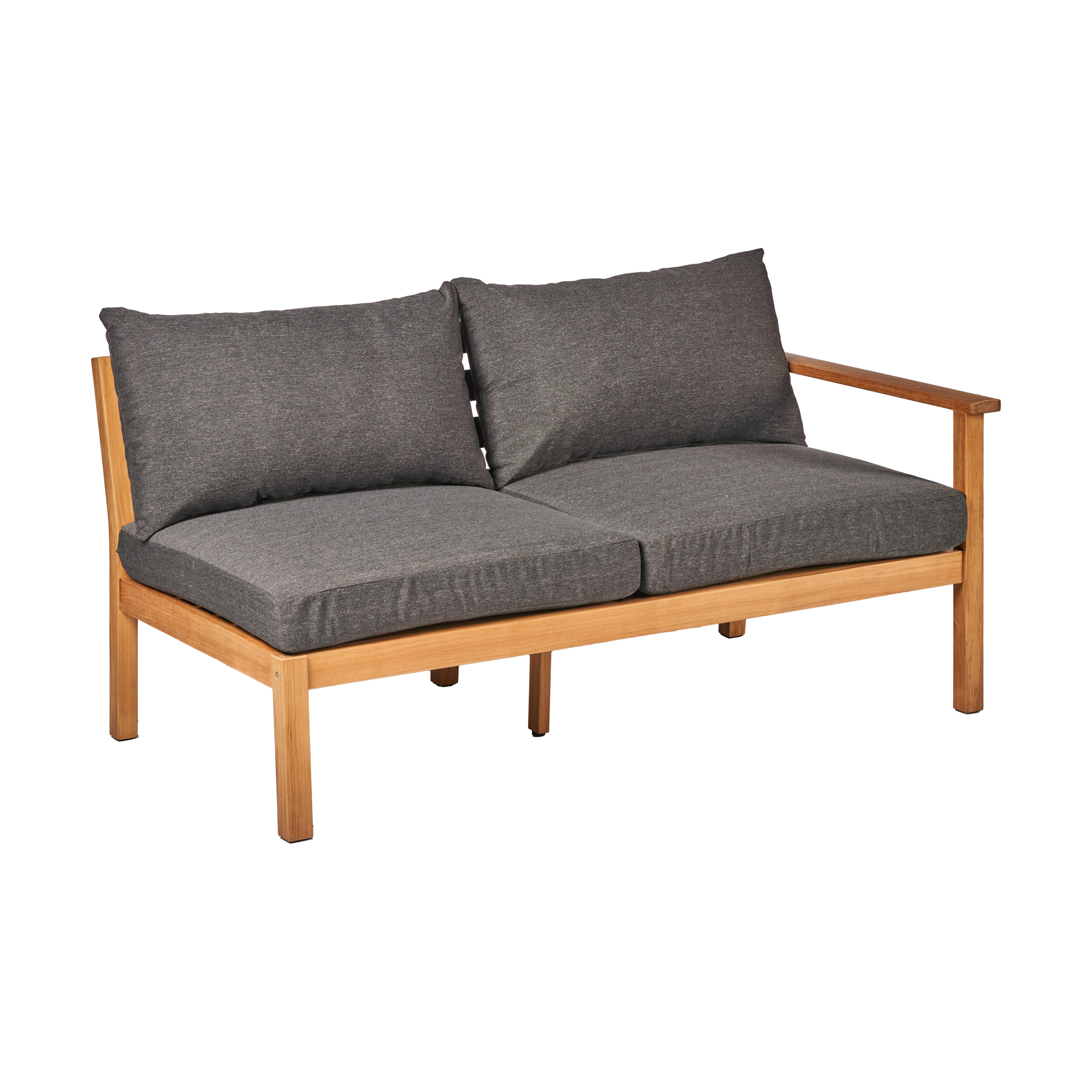 Módulo de sofá 2 plazas izquierda Stockaryd teak/dark grey