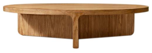 Mesa de Centro Home ESPRIT Natural madera de roble 121 x 121 x 32 cm