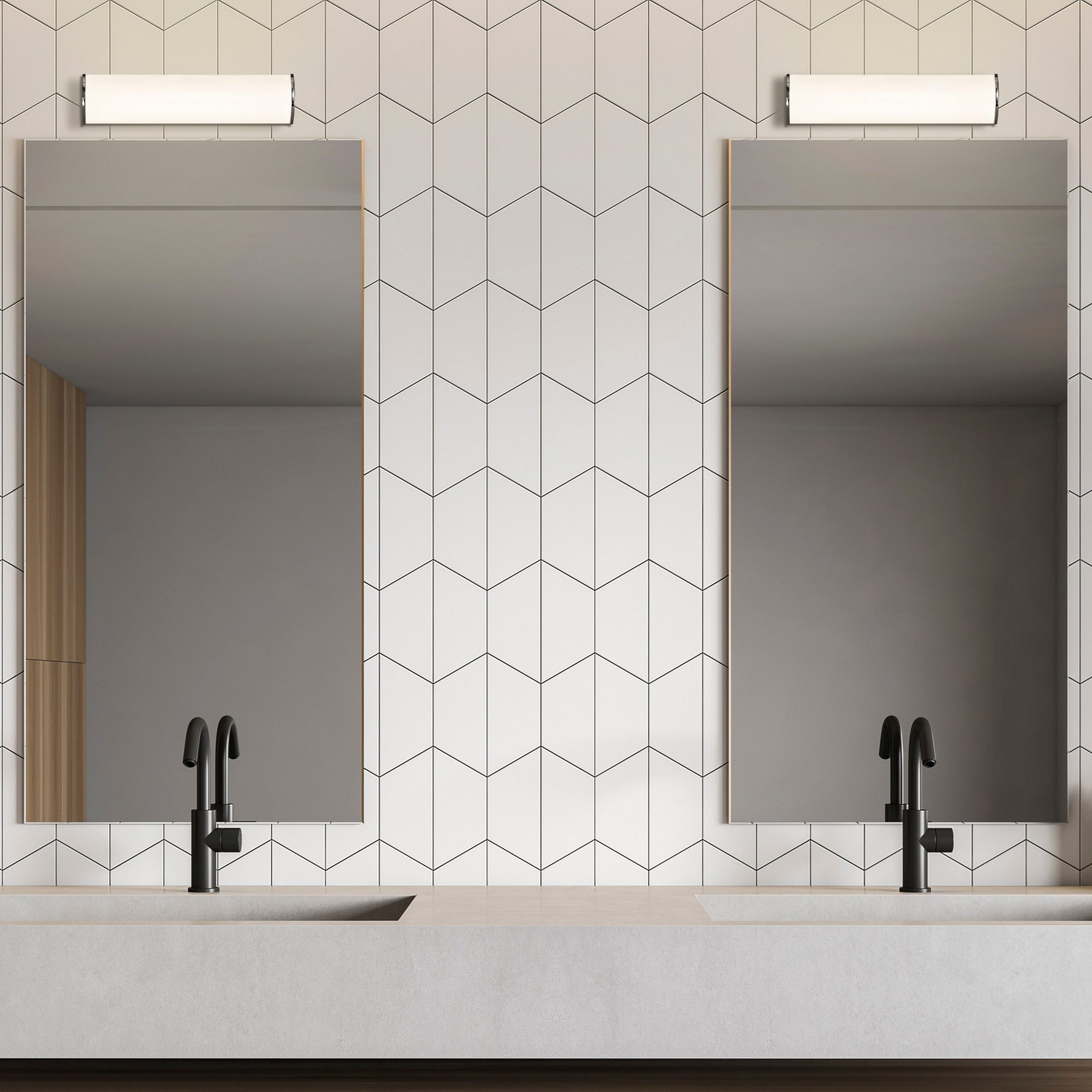 ACB Aldo Aplique 16/3432-35 Opal/Cromo, LED 11W 775lm, CRI90 I IP44, LED integrado, Kelvin 3000K-4000K Slide Switch A3432070C