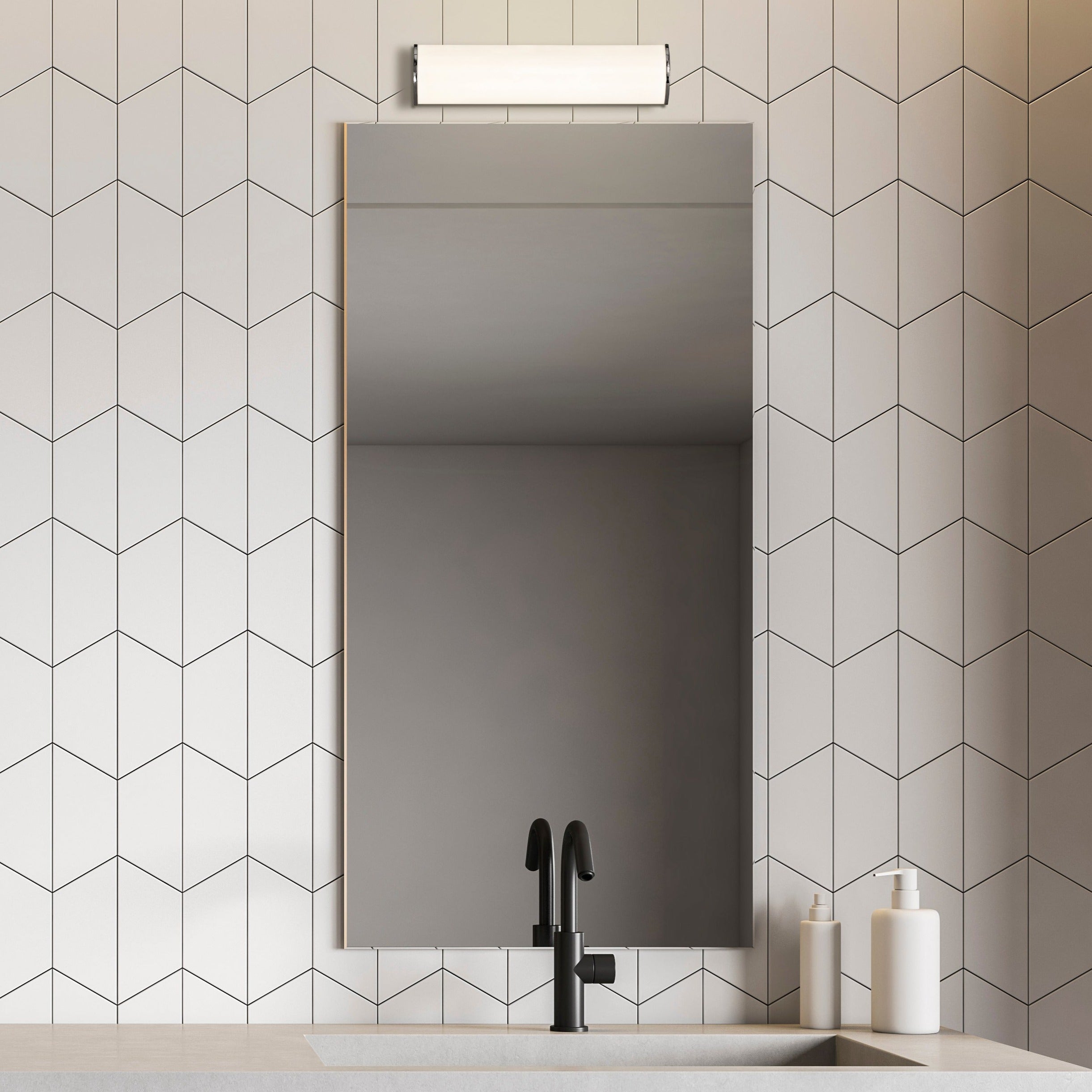 ACB Aldo Aplique 16/3432-53 Opal/Cromo, LED 18W 1300lm, CRI90 I IP44, LED integrado, Kelvin 3000K-4000K Slide Switch A3432170C