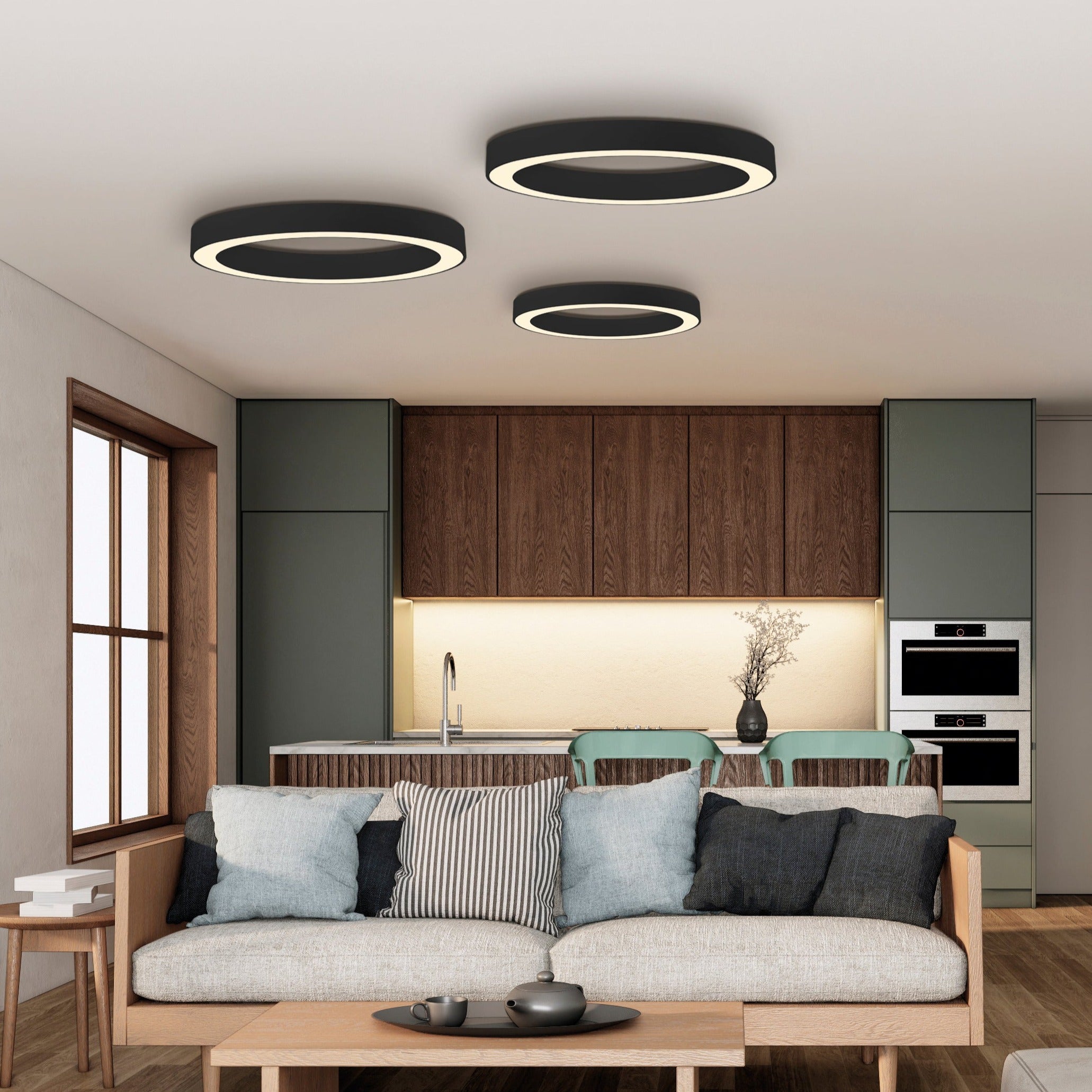 ACB Aliso Plafón negro LED Slide Switch P3742071N